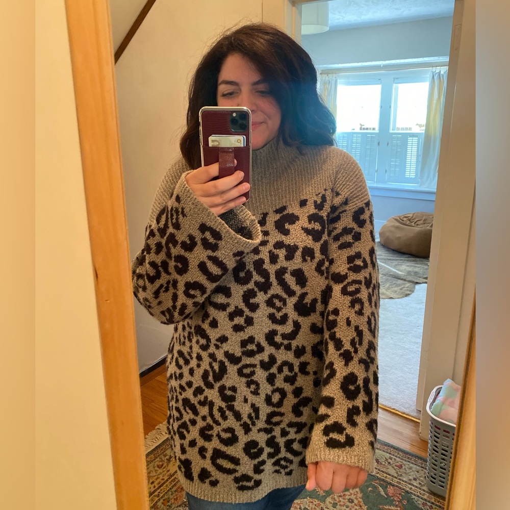 Leopard print sweater